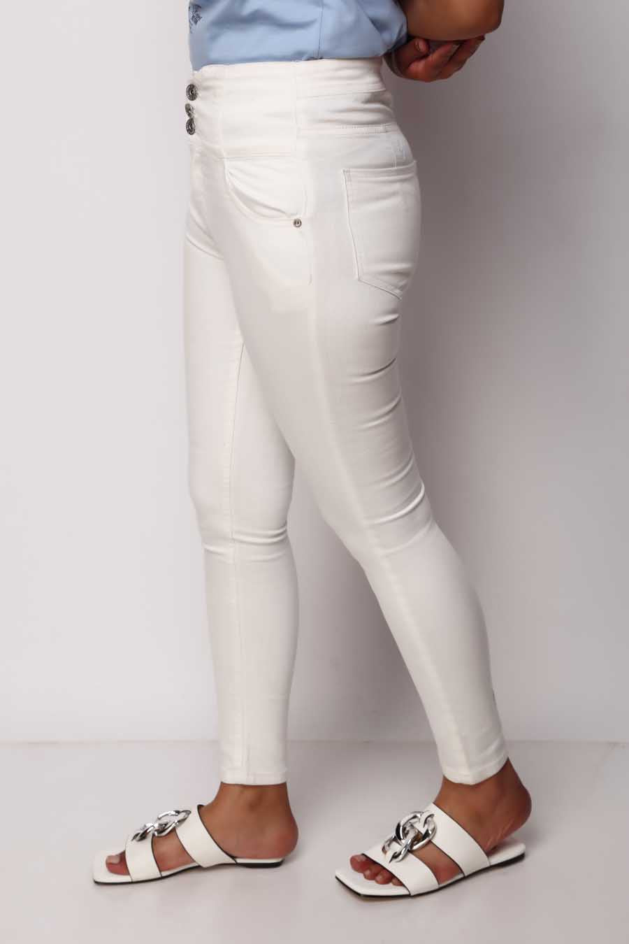 High Rise Super Skinny Fit White Jeans