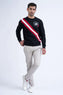 Black Diagonal Stripes Sweatshirt