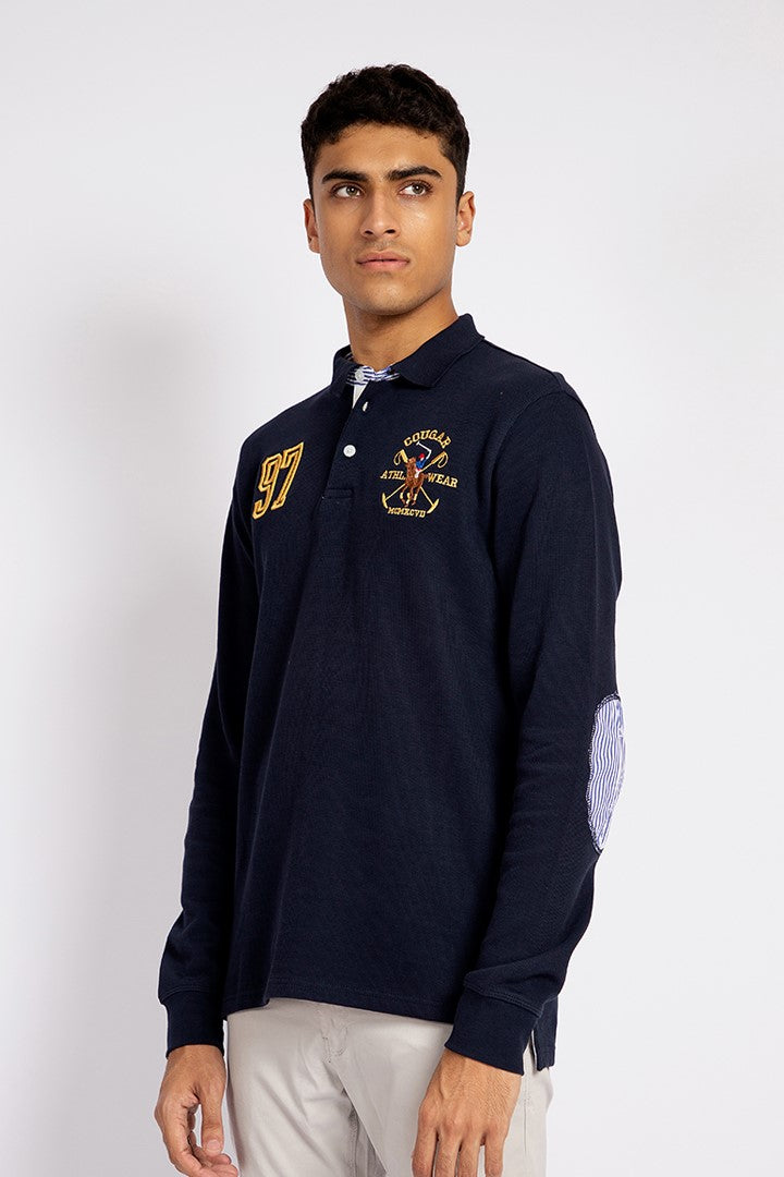 Navy Blue Athletic Wear Polo