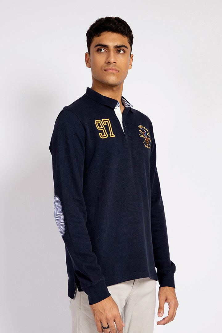 Navy Blue Athletic Wear Polo