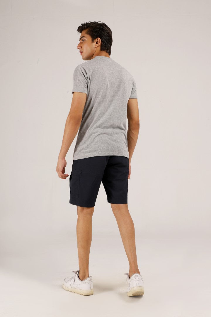 Grey Multi Color Pocket T-Shirt