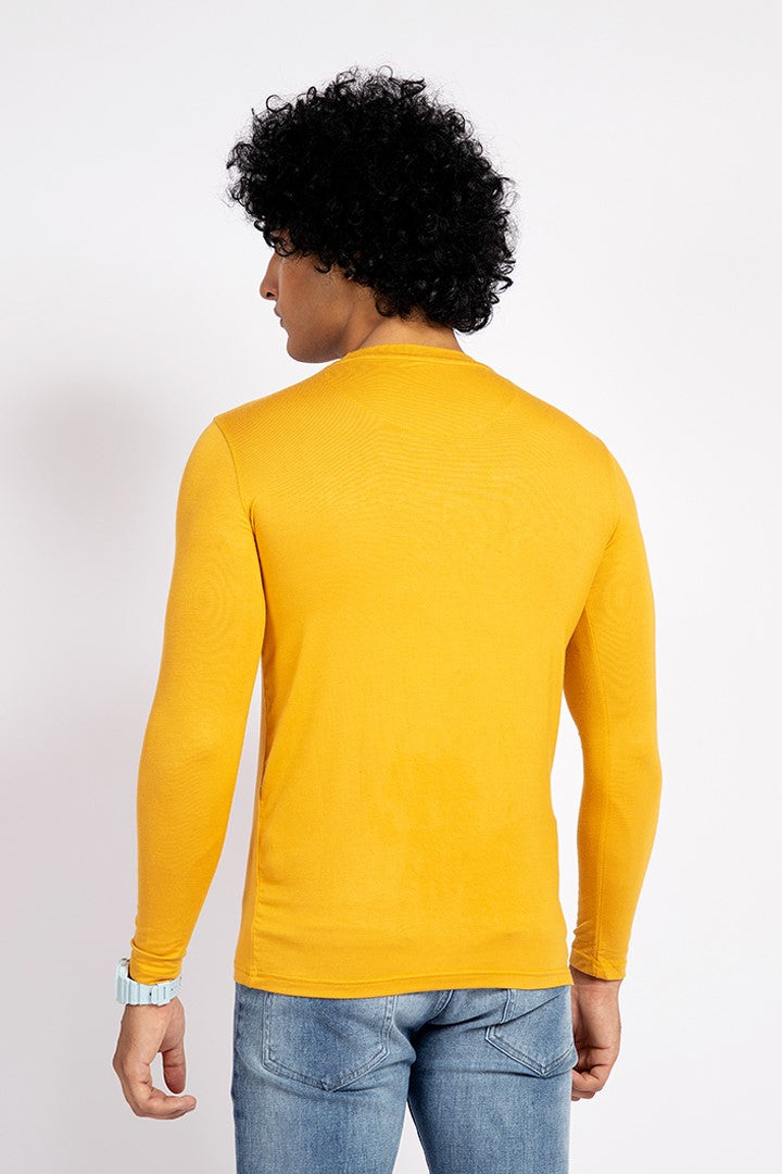 Mustard Full Sleeve Dare T-Shirt