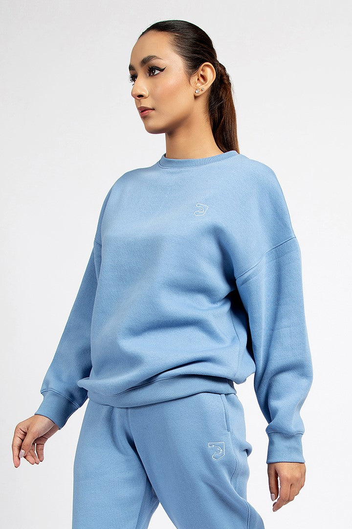 Blue Oversized Sweatshirt
